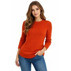 Lauren Ralph Lauren Active Orange Knit Sweater Sz M long sleeve